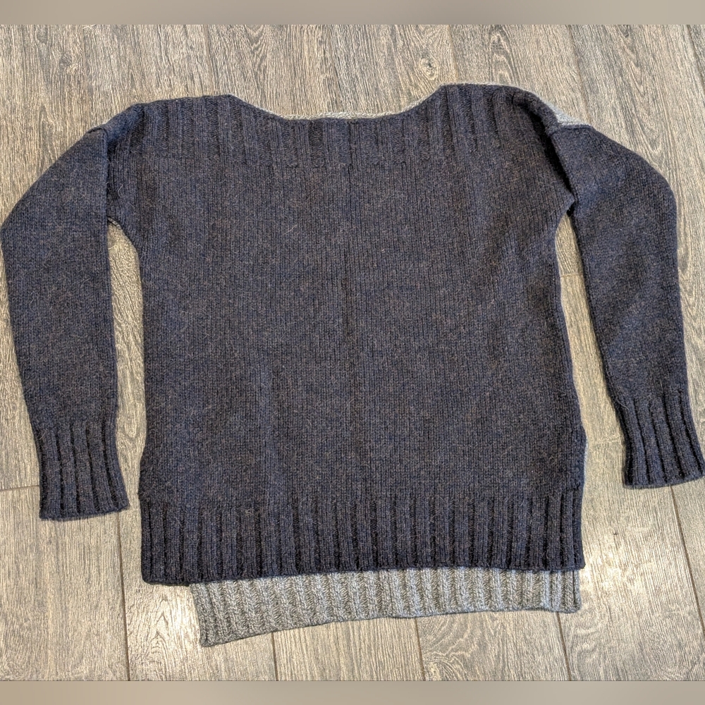 Brochu Walker Alpaca Wool Blend Sweater Neutral Gray Size Small